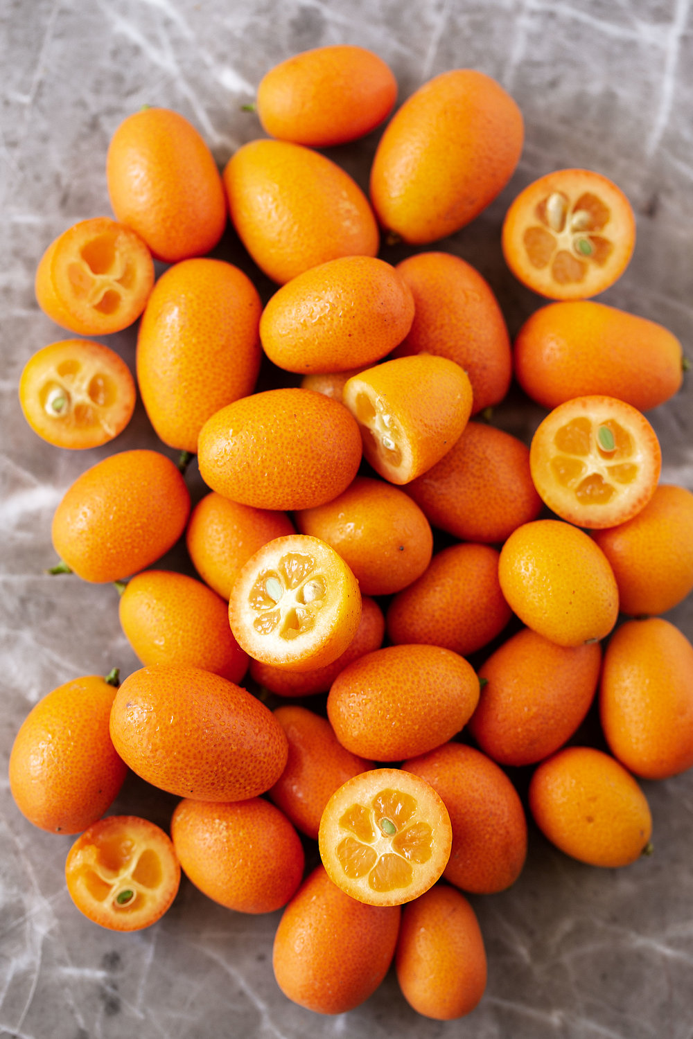 kumquats halved