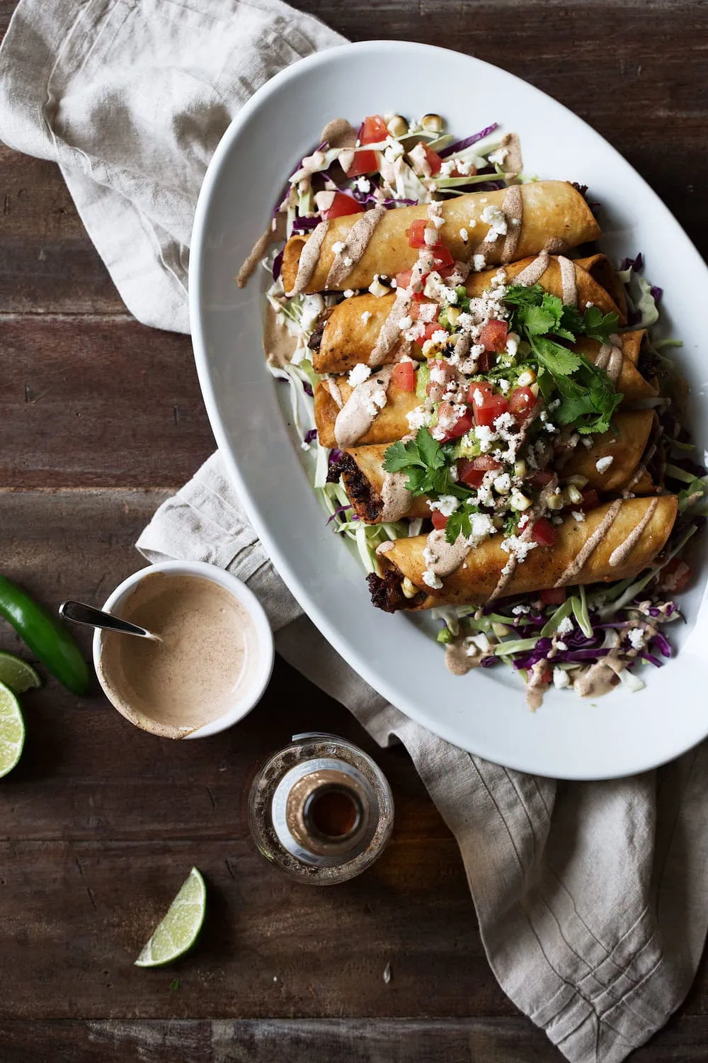 chicken flautas with mushroom and roasted corn recipe from cooking with cocktail rings