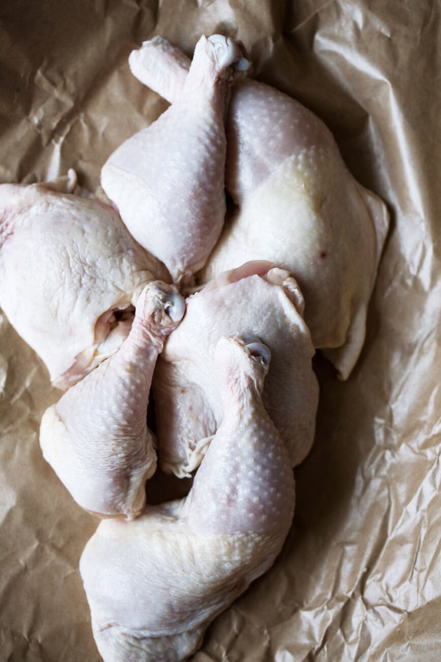 whole chicken legs drumsticks and thighs.