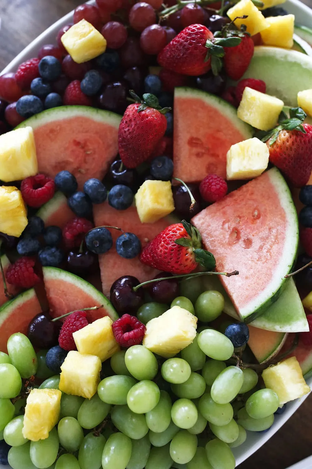 fruit salad recipe from cooking with cocktail rings closeup