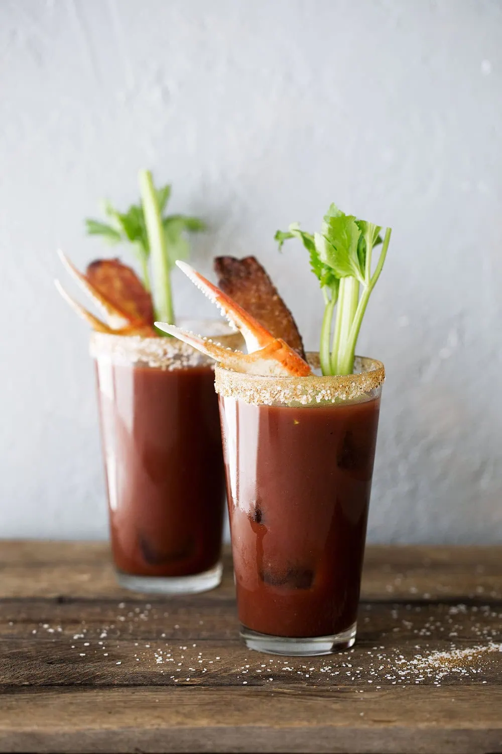 Loaded old bay bloody mary with candied bacon recipe from cooking with cocktail rings