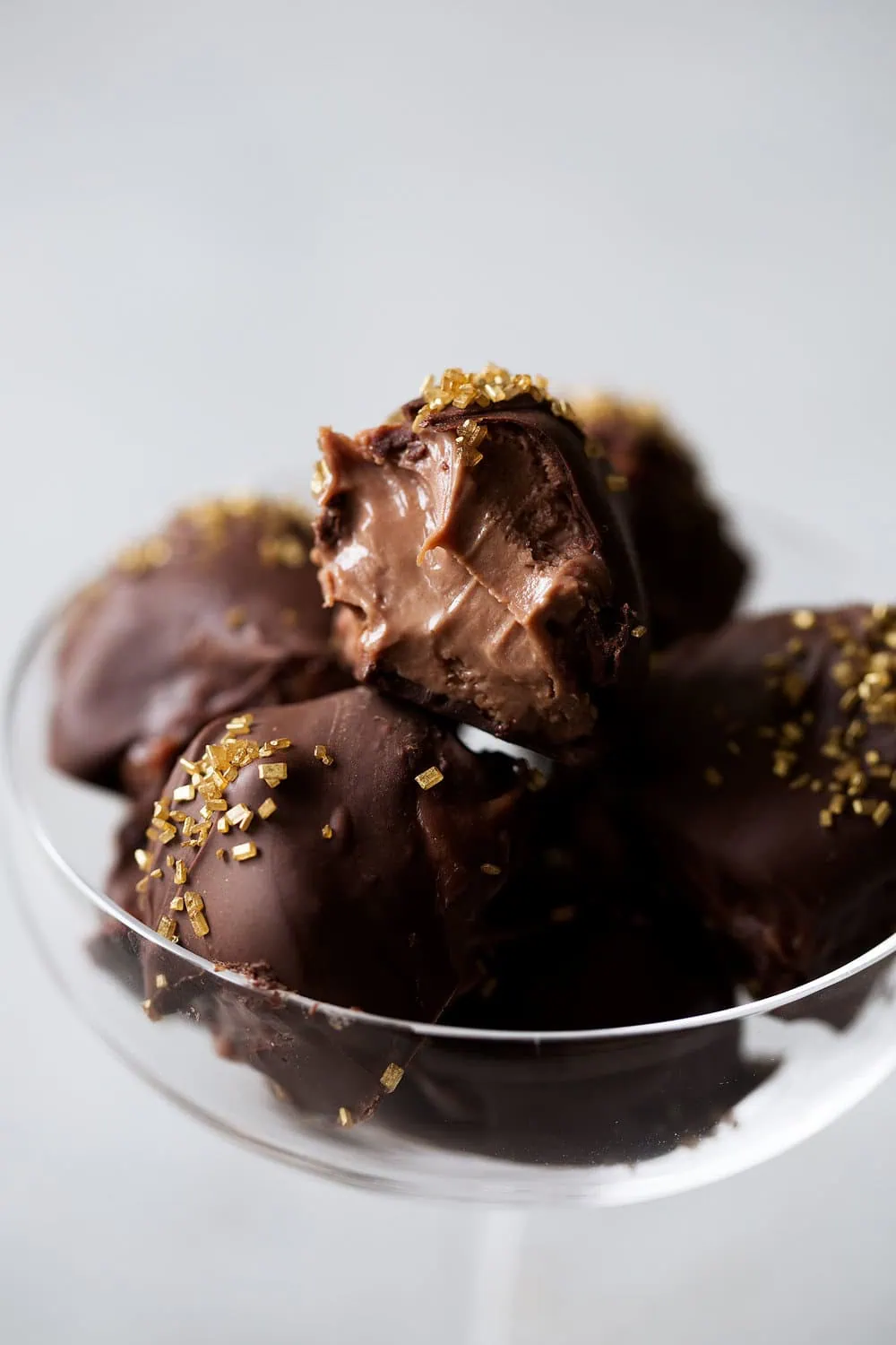 chocolate champagne truffles from cooking with cocktail rings