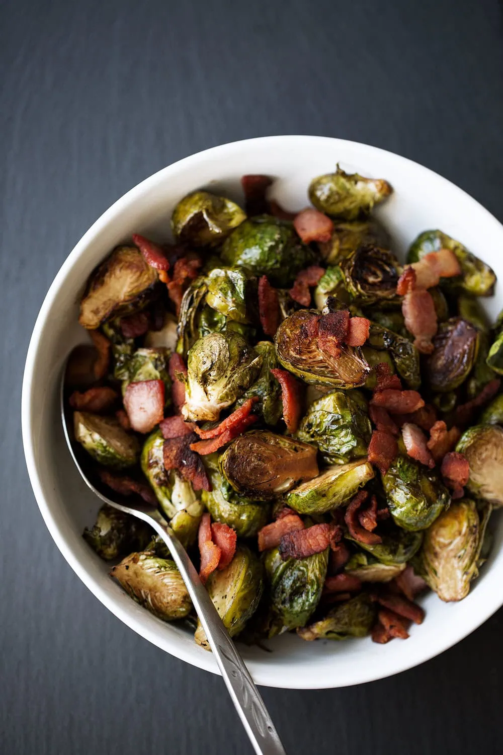 roasted balsamic brussels sprouts with bacon 