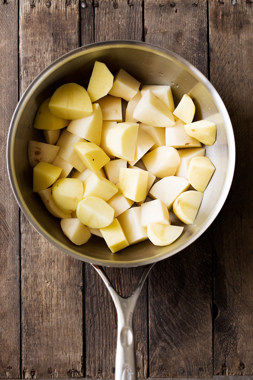 cut potatoes whipped cheddar potaotes