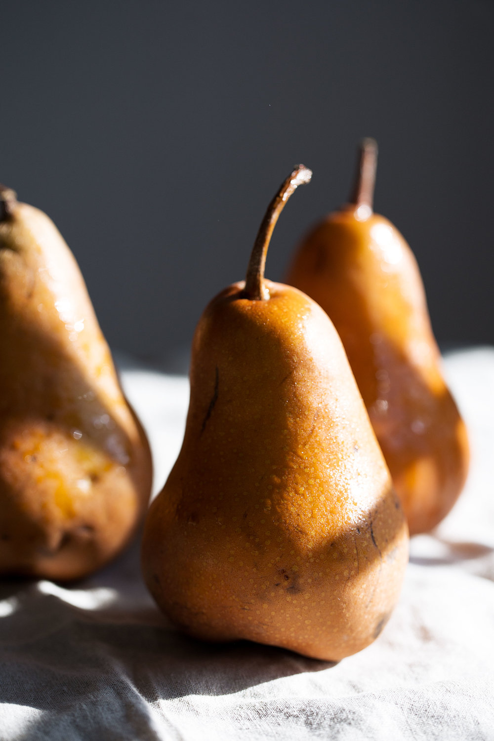 bosc pear cooking with cocktail rings