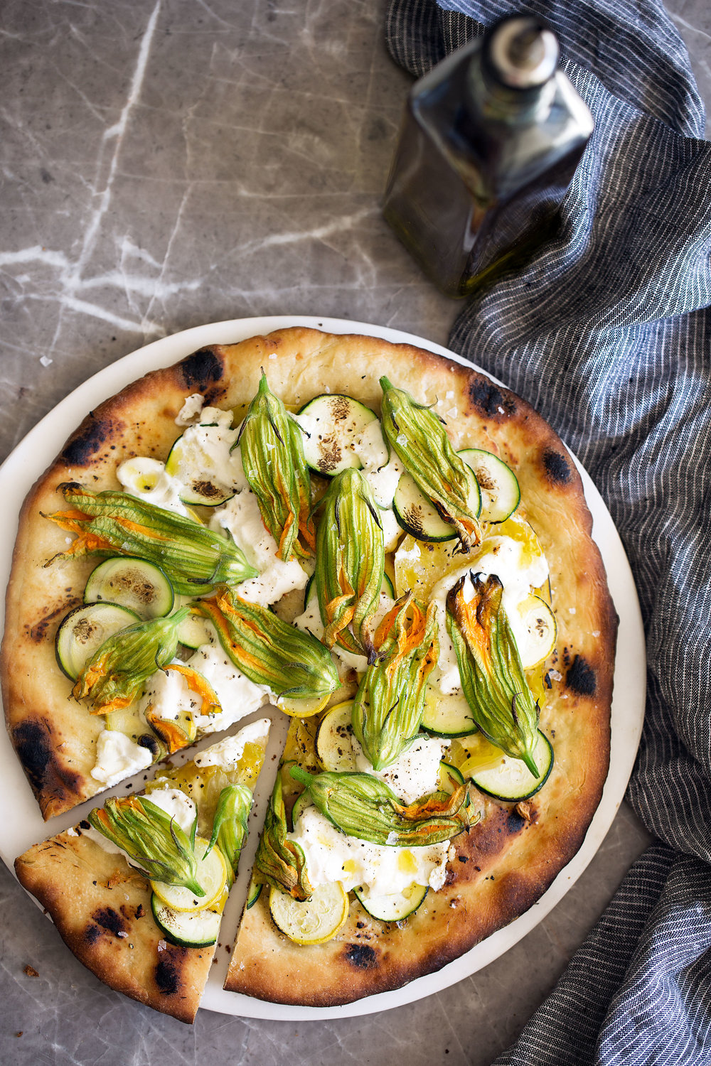 squash blossom and ricotta pizza recipe cooking with cocktail rings
