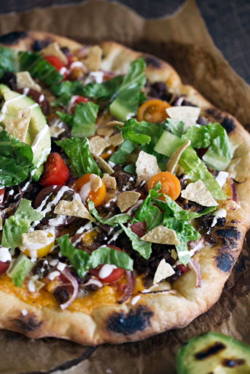 American Taco Pizza recipe.