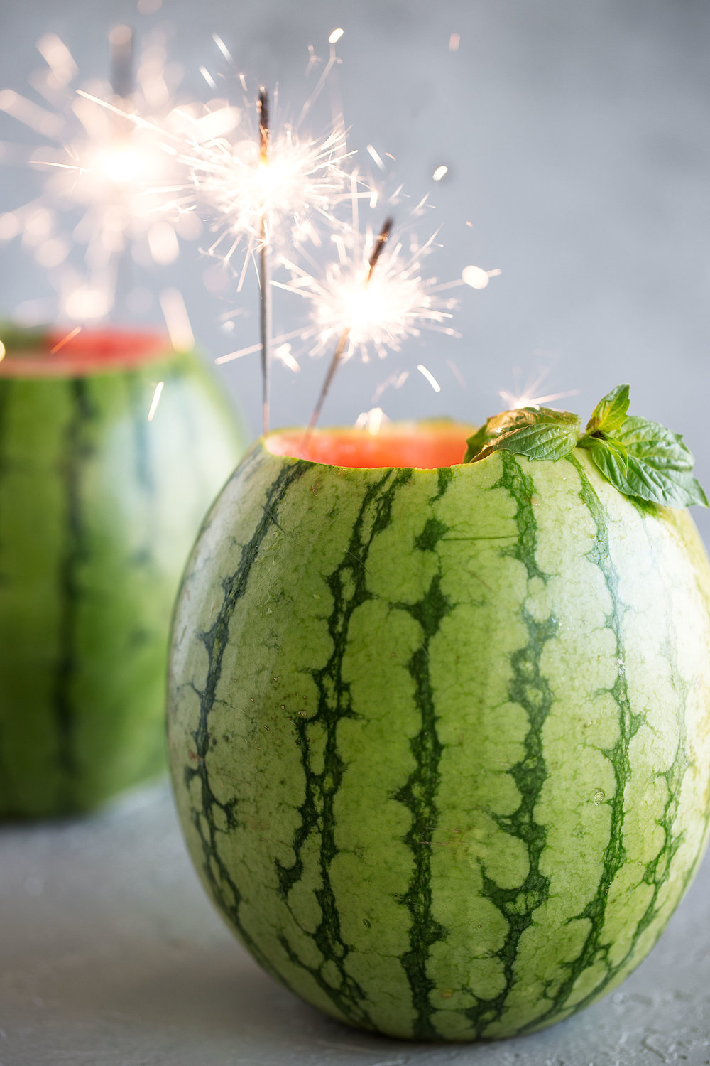 watermelon basil gimlet bucket cooking with cocktail rings labor day weekend