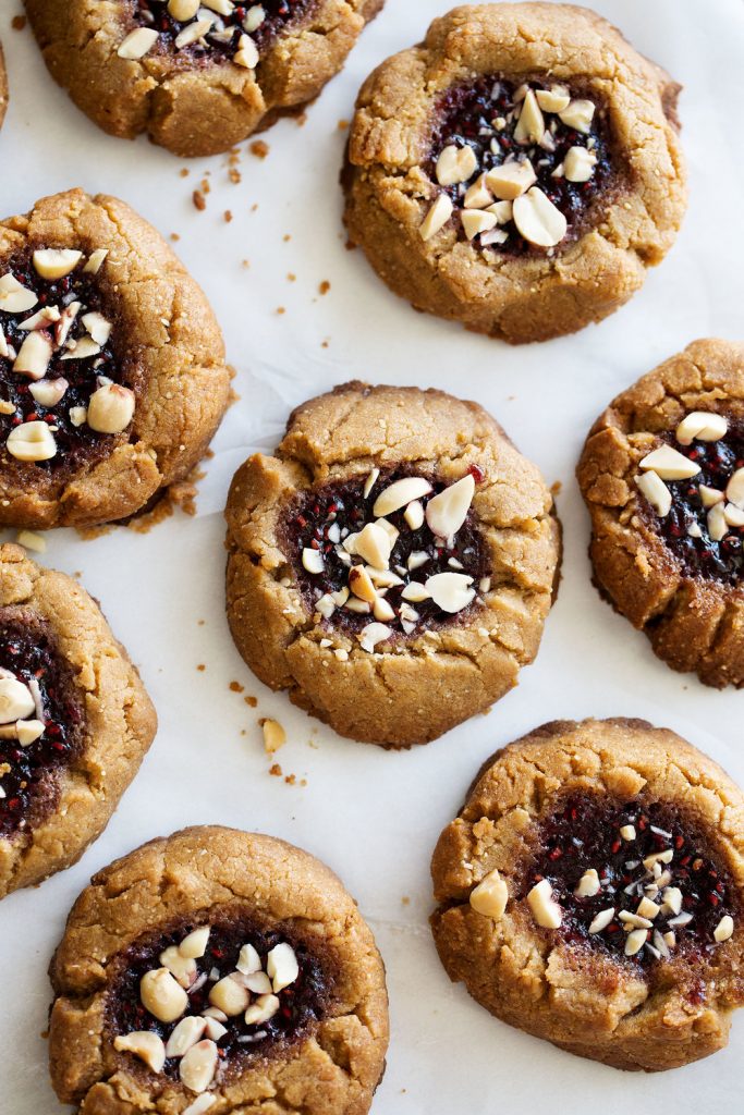Peanut Butter and Jelly Thumbprint Cookies 