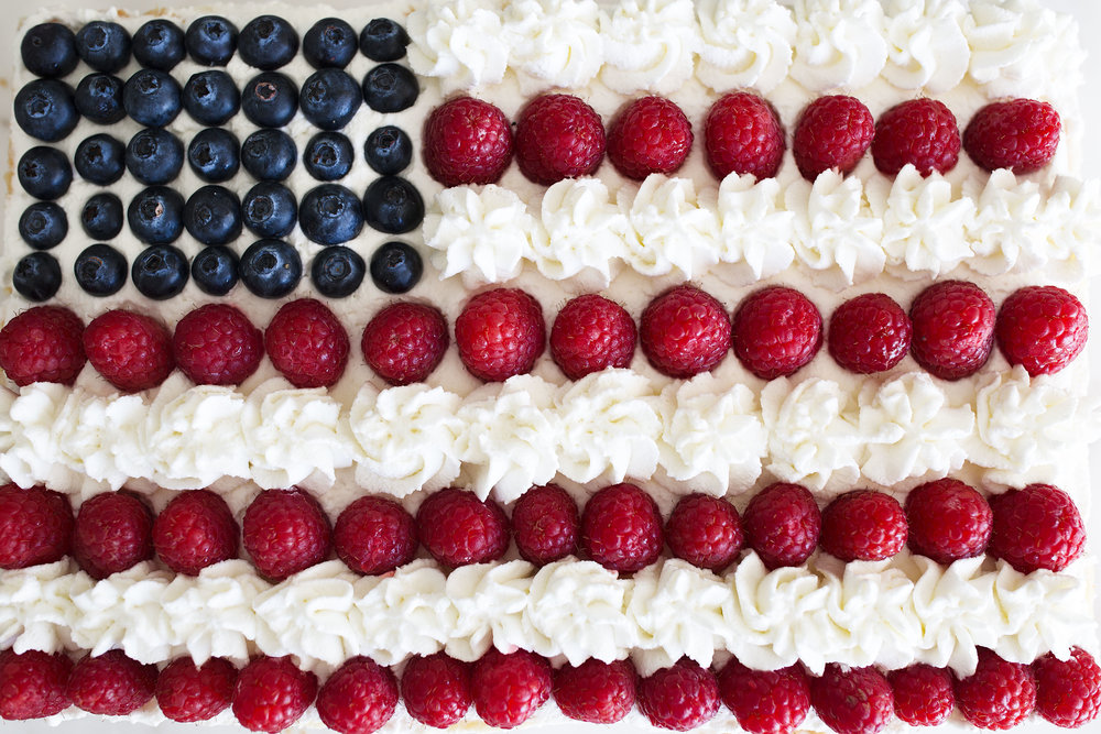 red white and blue patriotic cheesecake