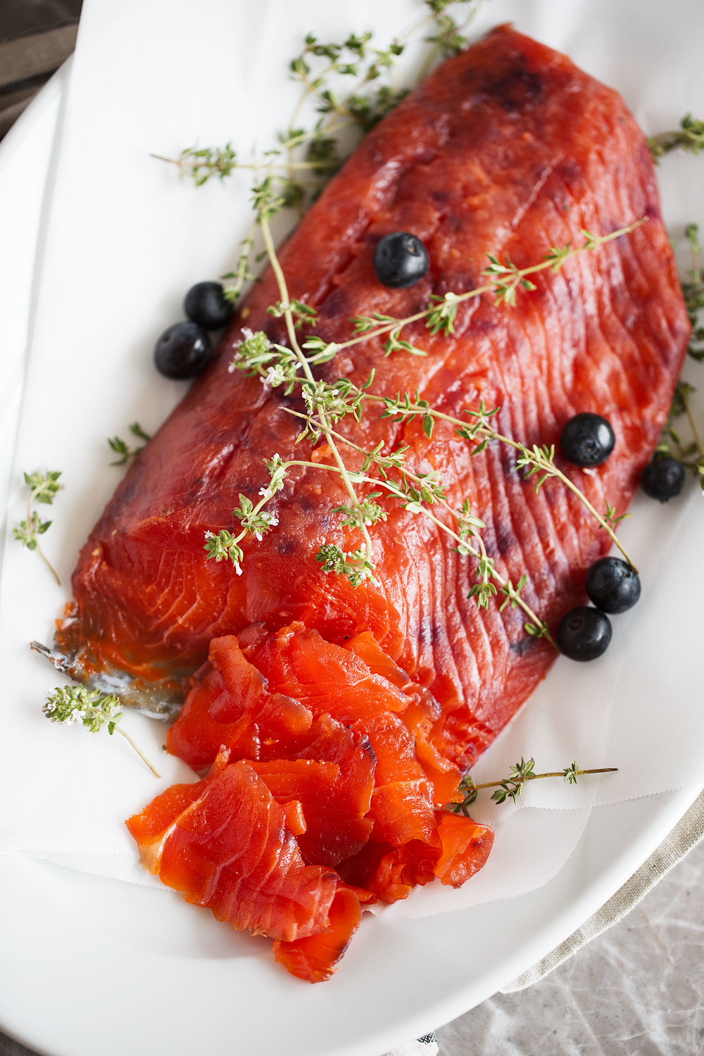 Blueberry-Cured Salmon Gravlax - Cooking with Cocktail Rings