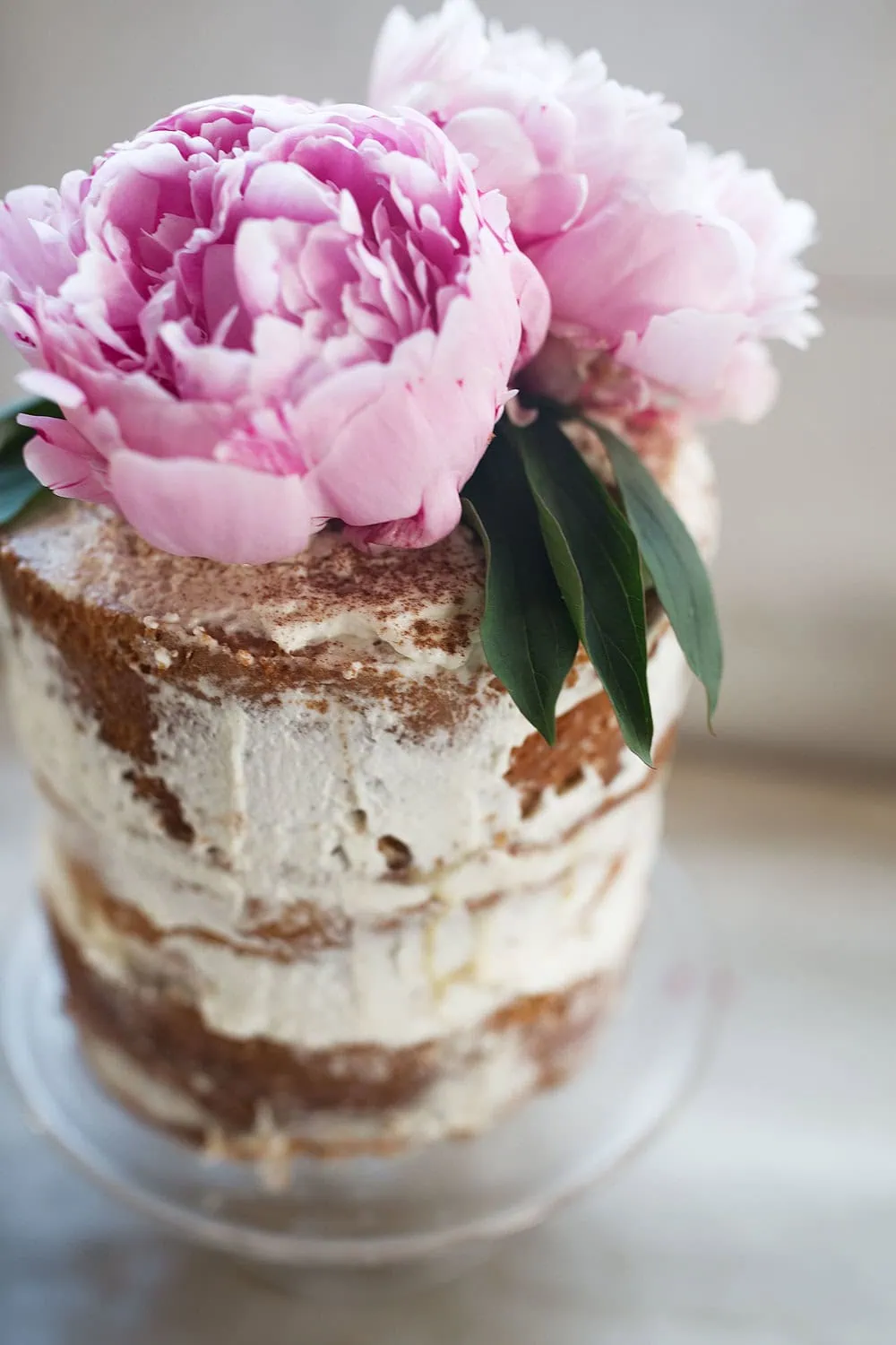 tres leche cake closeup