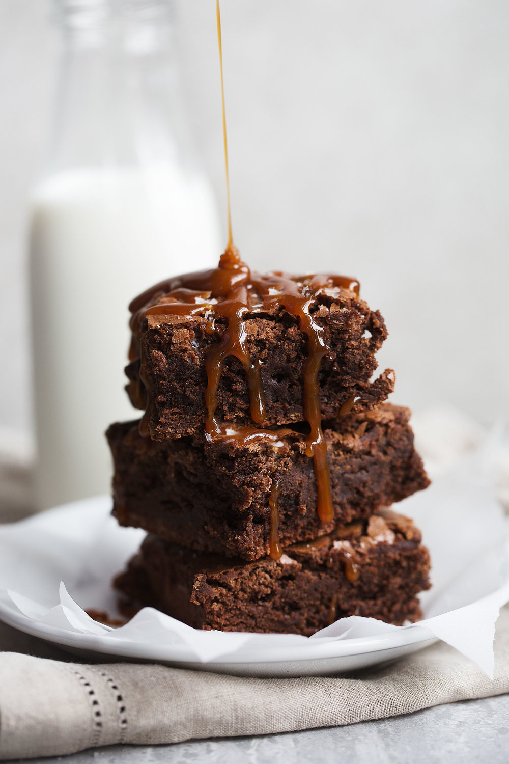 sea salt caramel fudge brownie