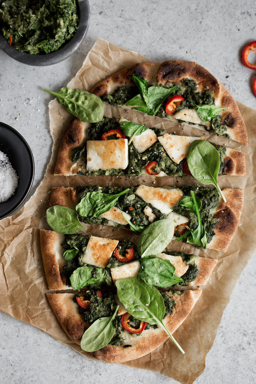 saag paneer naan pizza recipe from cooking with cocktail rings