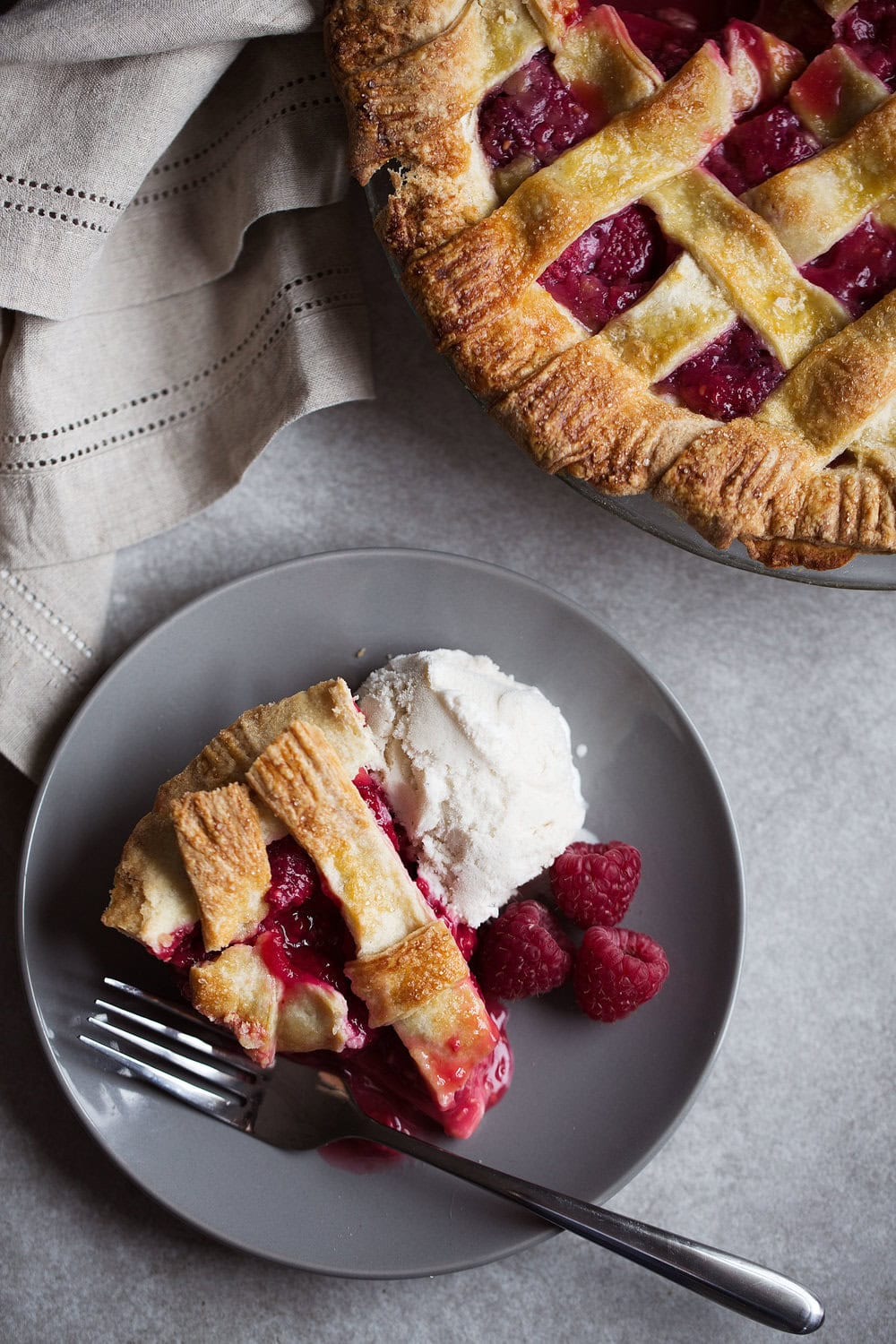 Raspberry Pie with Shortbread Crust