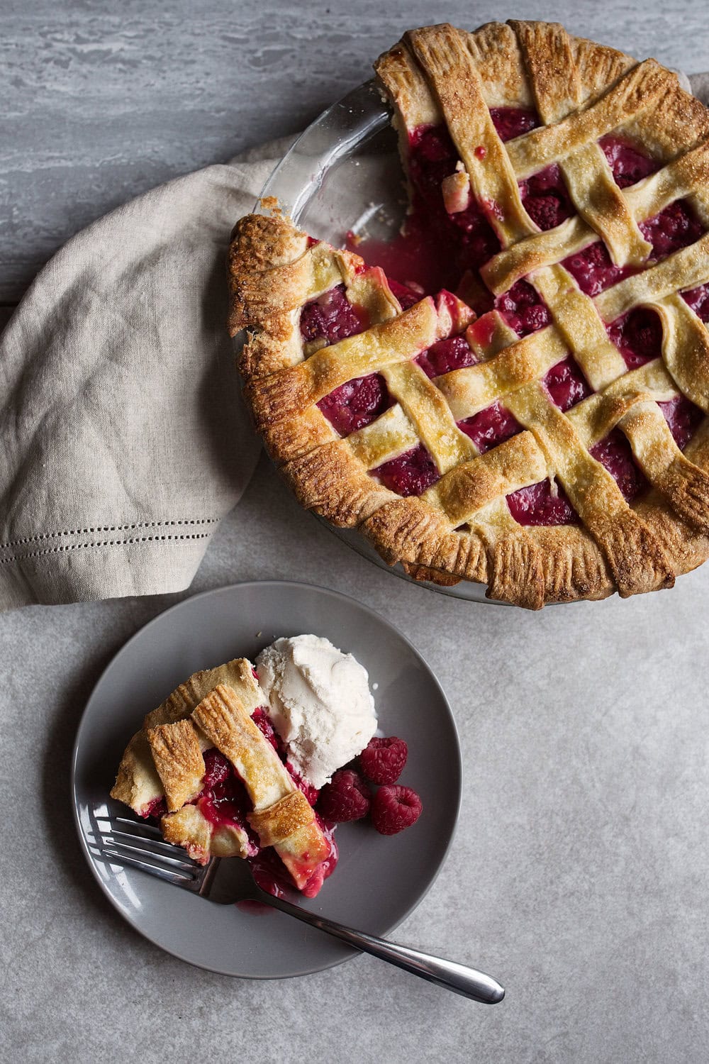 Raspberry Pie with Shortbread Crust pies