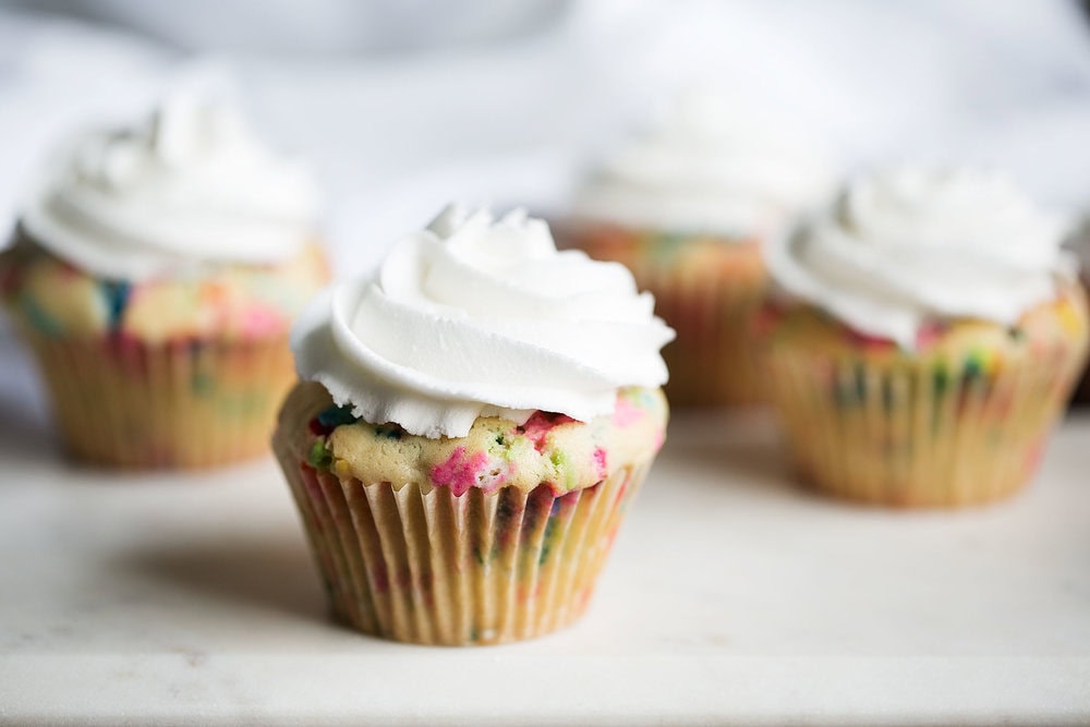 Cereal Milk Funfetti Cupcakes Cooking with Cocktail Rings