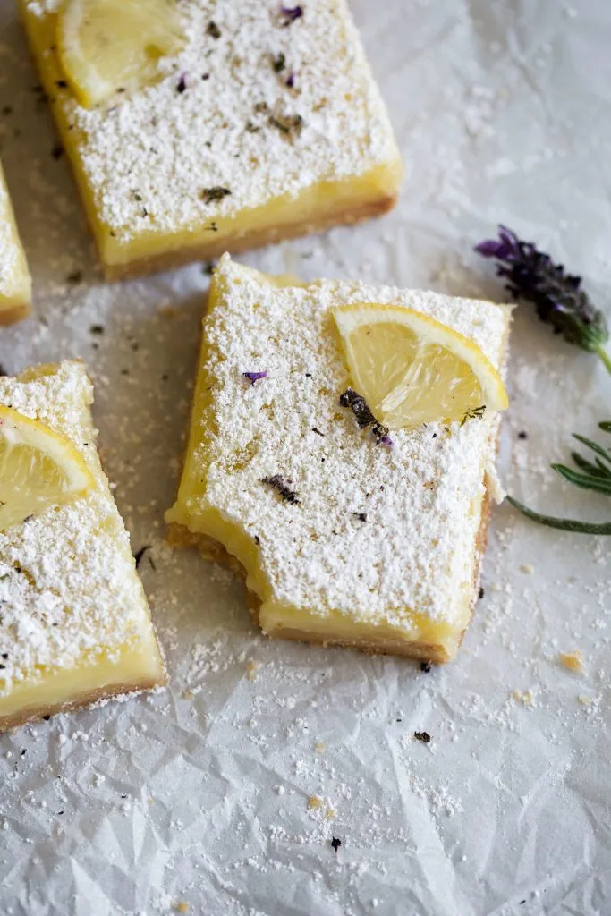 lemon lavender squares with bite