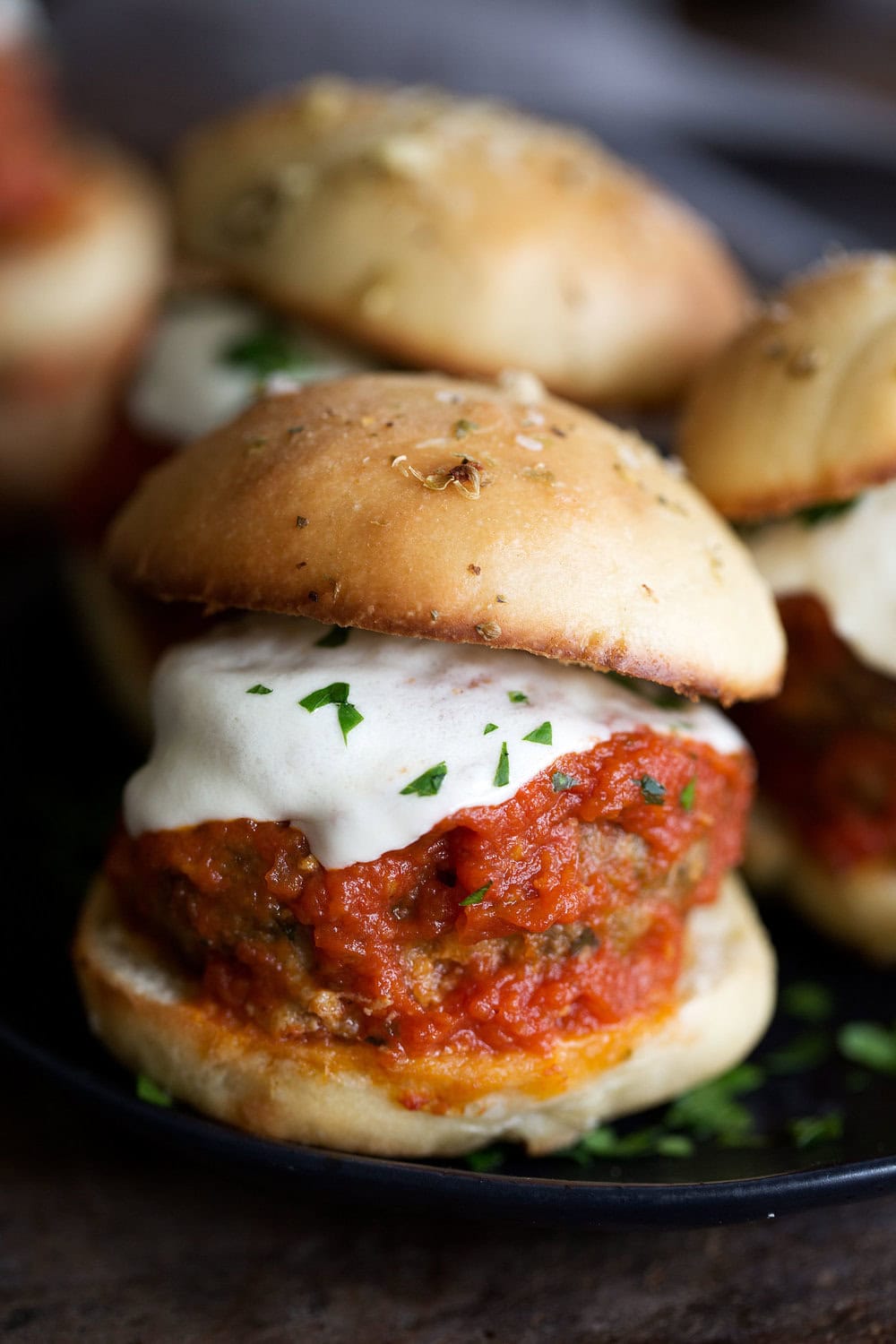 Garlic Knot Meatball Sliders Cooking with Cocktail Rings