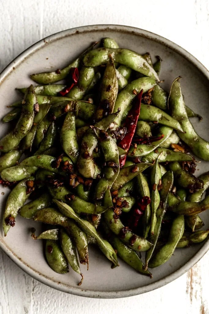 Garlic Soy Edamame - Menus for Valentines Day at Home