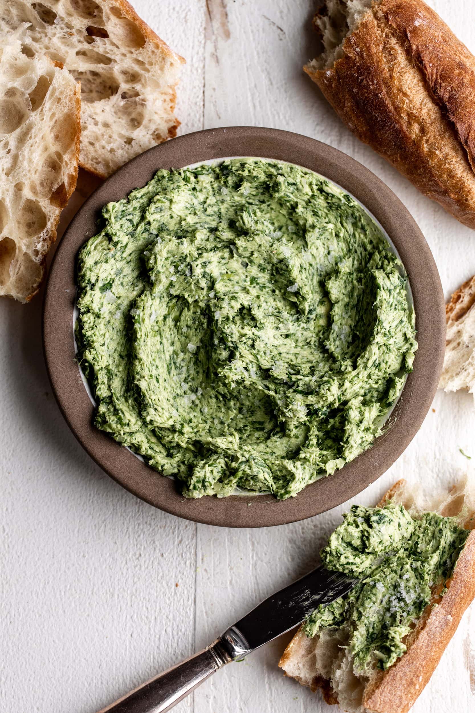 Ramp Butter Cooking with Cocktail Rings