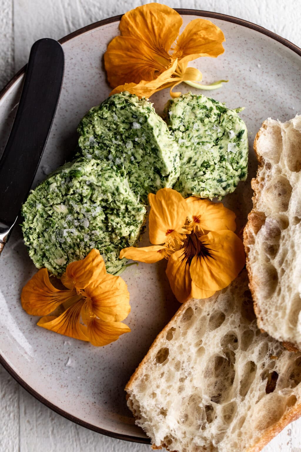 Ramp Butter Cooking with Cocktail Rings