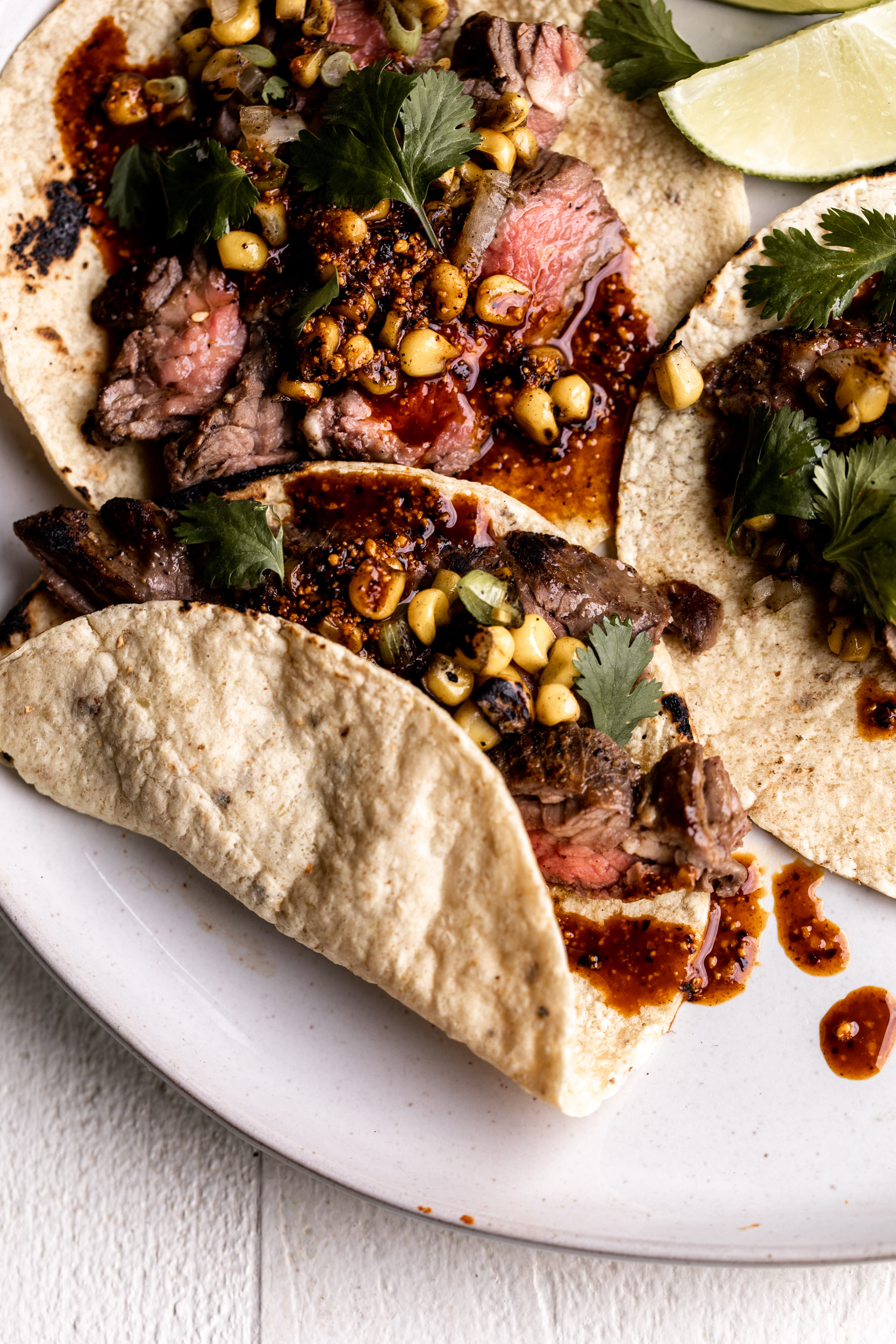 Seared Steak Tacos with Salsa Macha