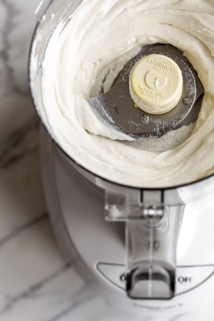 whipped ricotta in food processor.