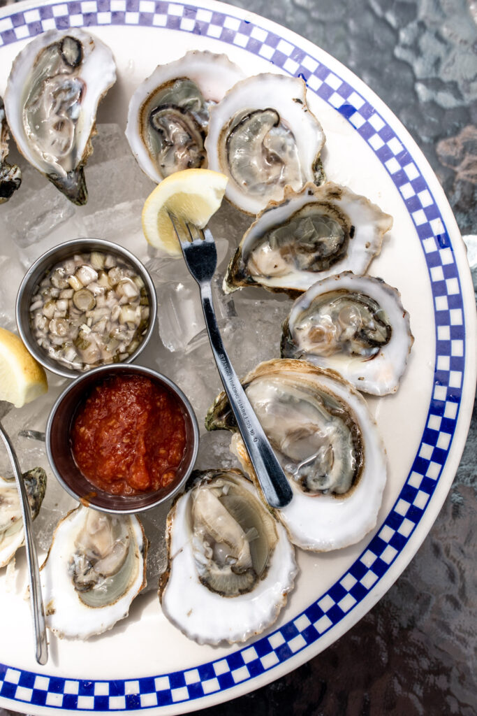 Oysters on the half shell