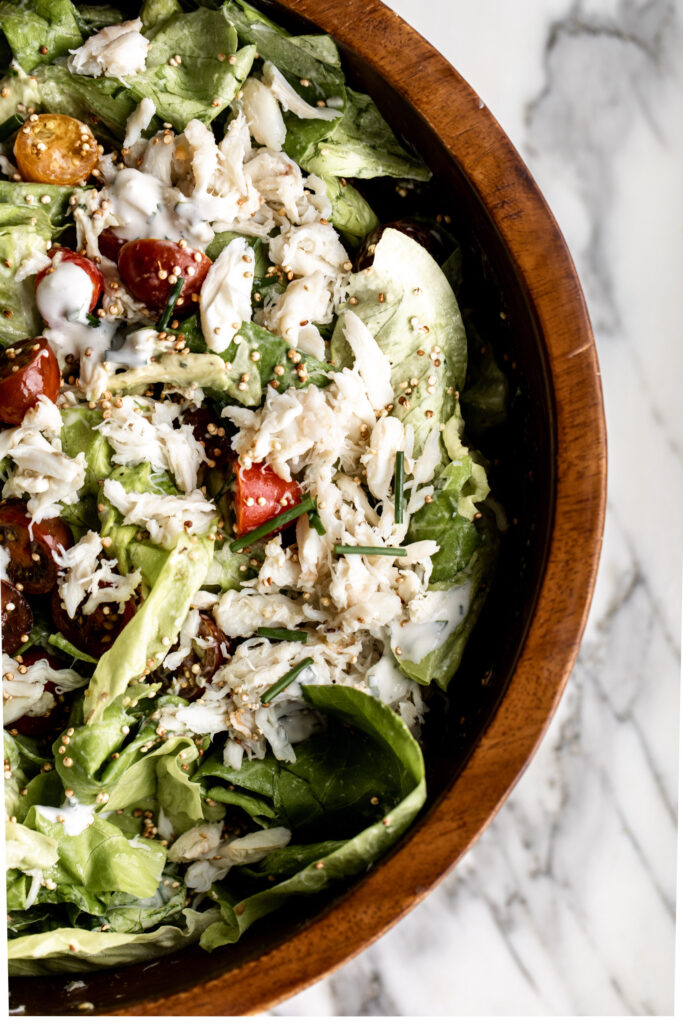 butter lettuce in a wood bowl