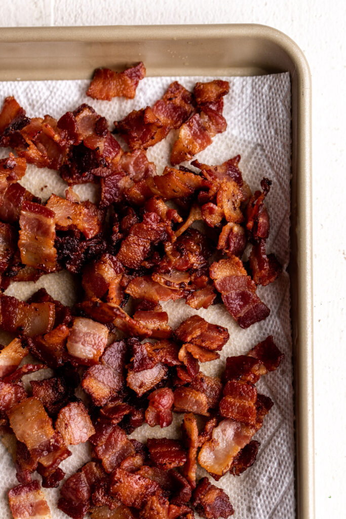 diced sautéed crispy bacon for Creamy Tomato & Bacon Pasta