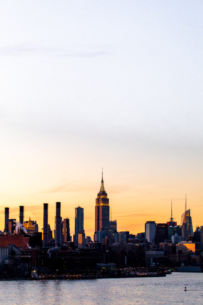 new york city skyline from williamsburg new york