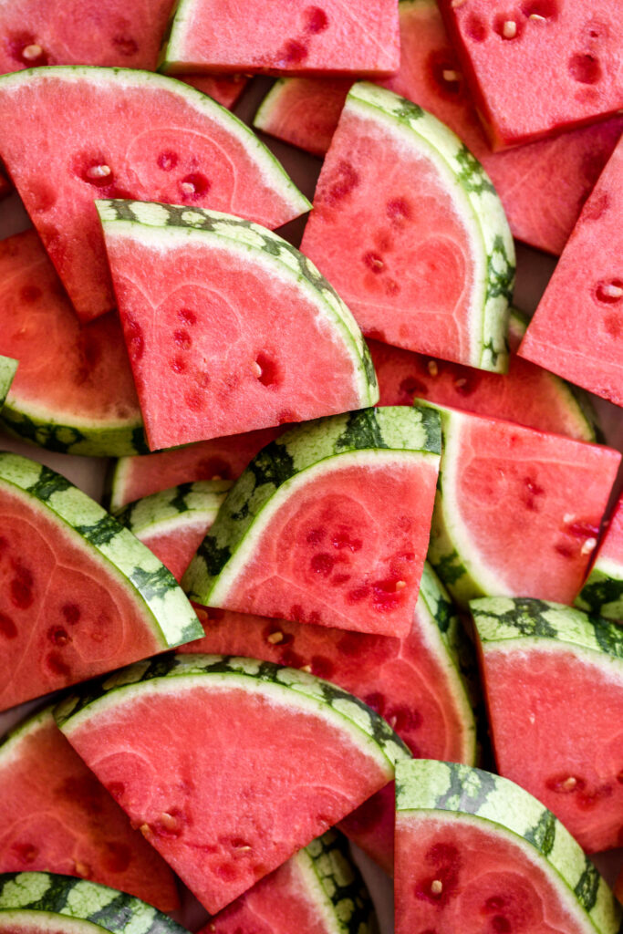 slices of watermelon layered