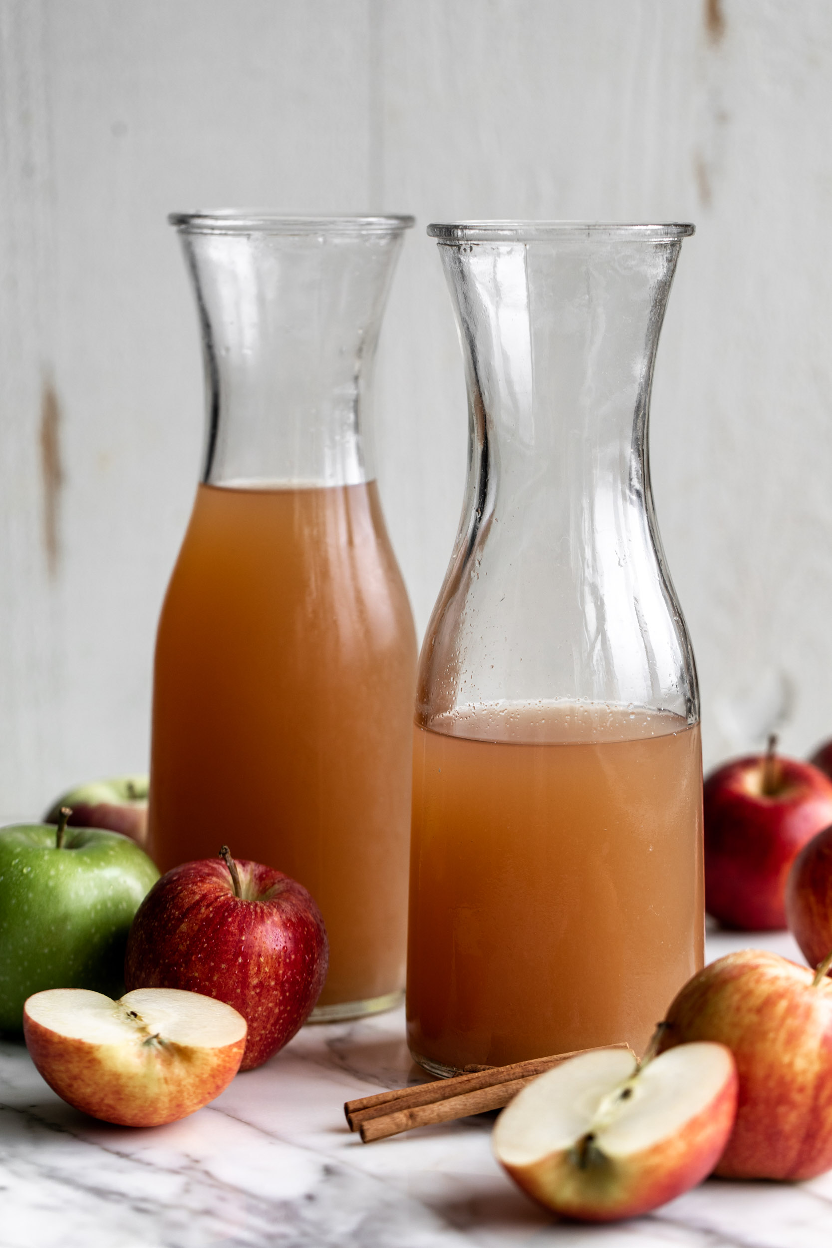 Homemade Spiced Apple Cider Cooking with Cocktail Rings