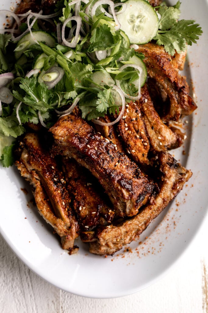 Oven baked ribs recipe.