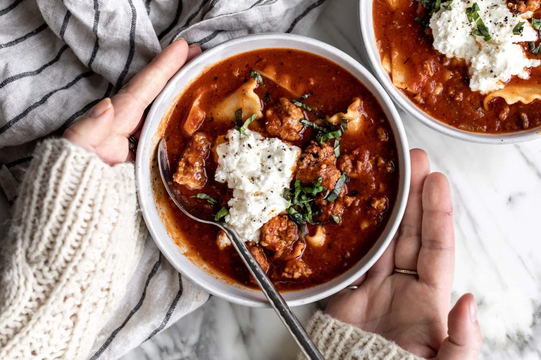 Easy Lasagna Soup.