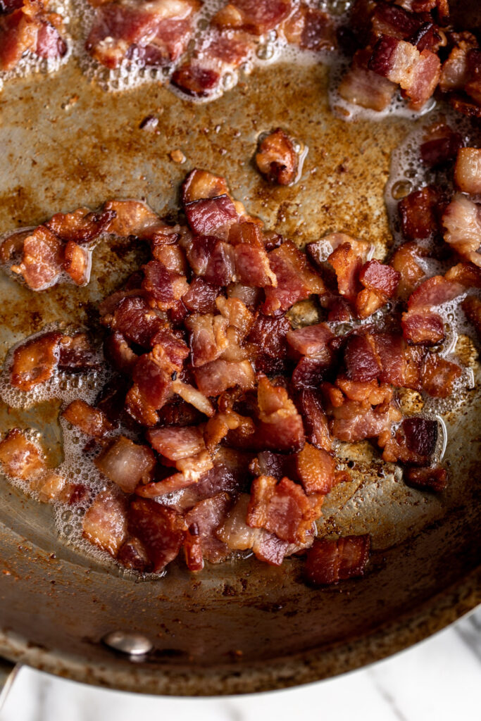 Bacon on pan