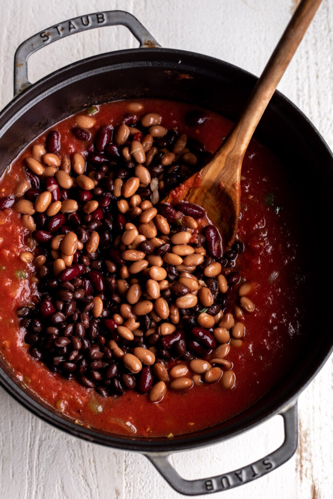 three bean chili ingredients