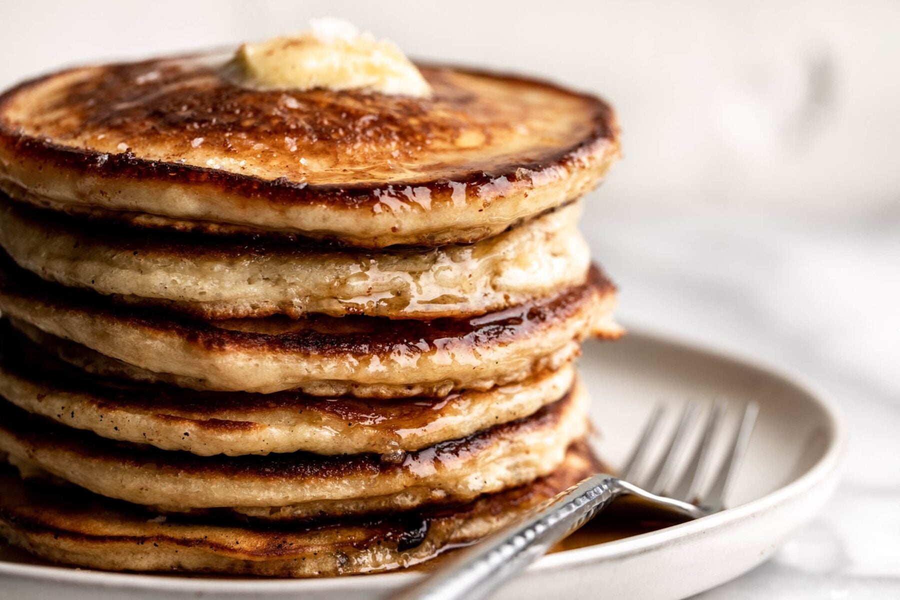 Brown Butter Pancakes with Flakey Sea Salt.