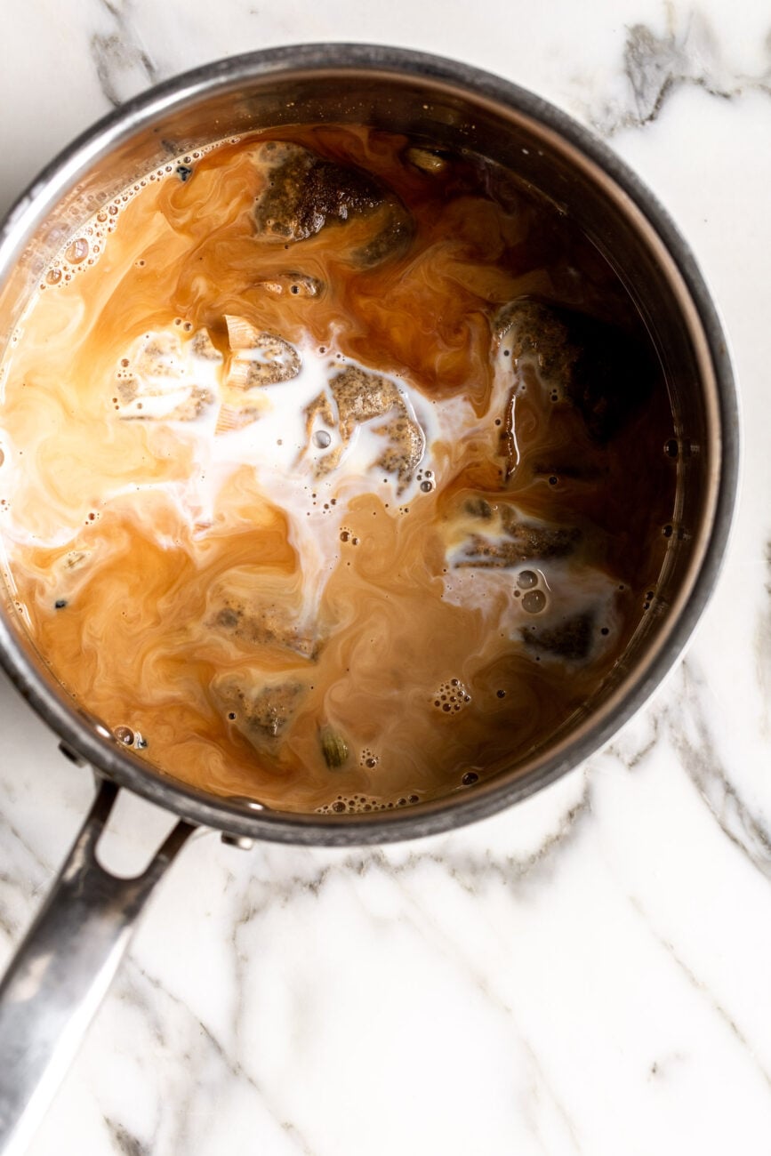 Homemade masala chai mixture.