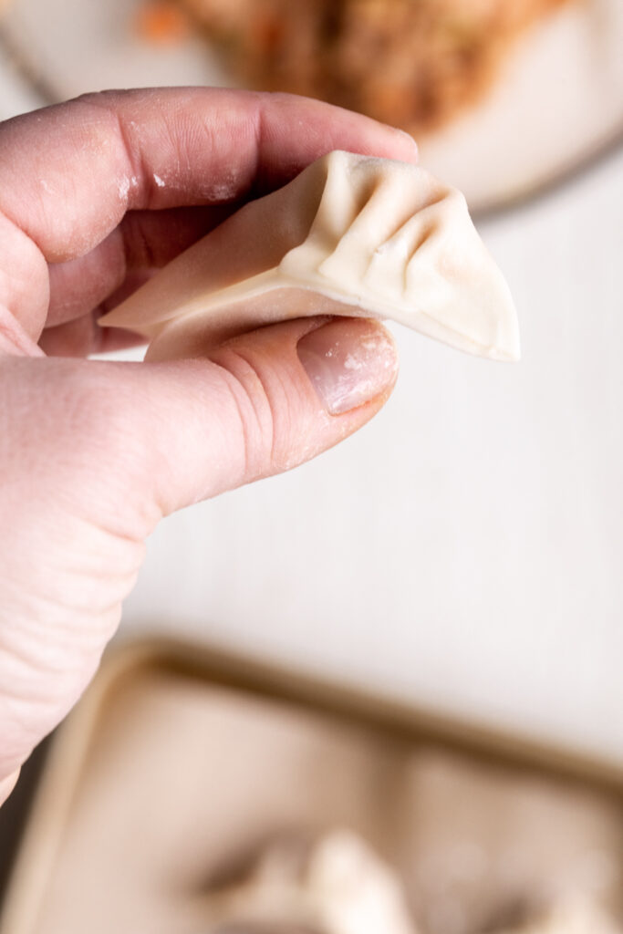 How to pleat dumpling wrapper