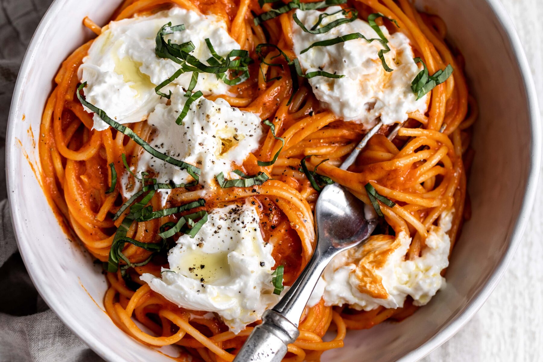 Creamy Roasted Red Pepper Pasta Sauce.