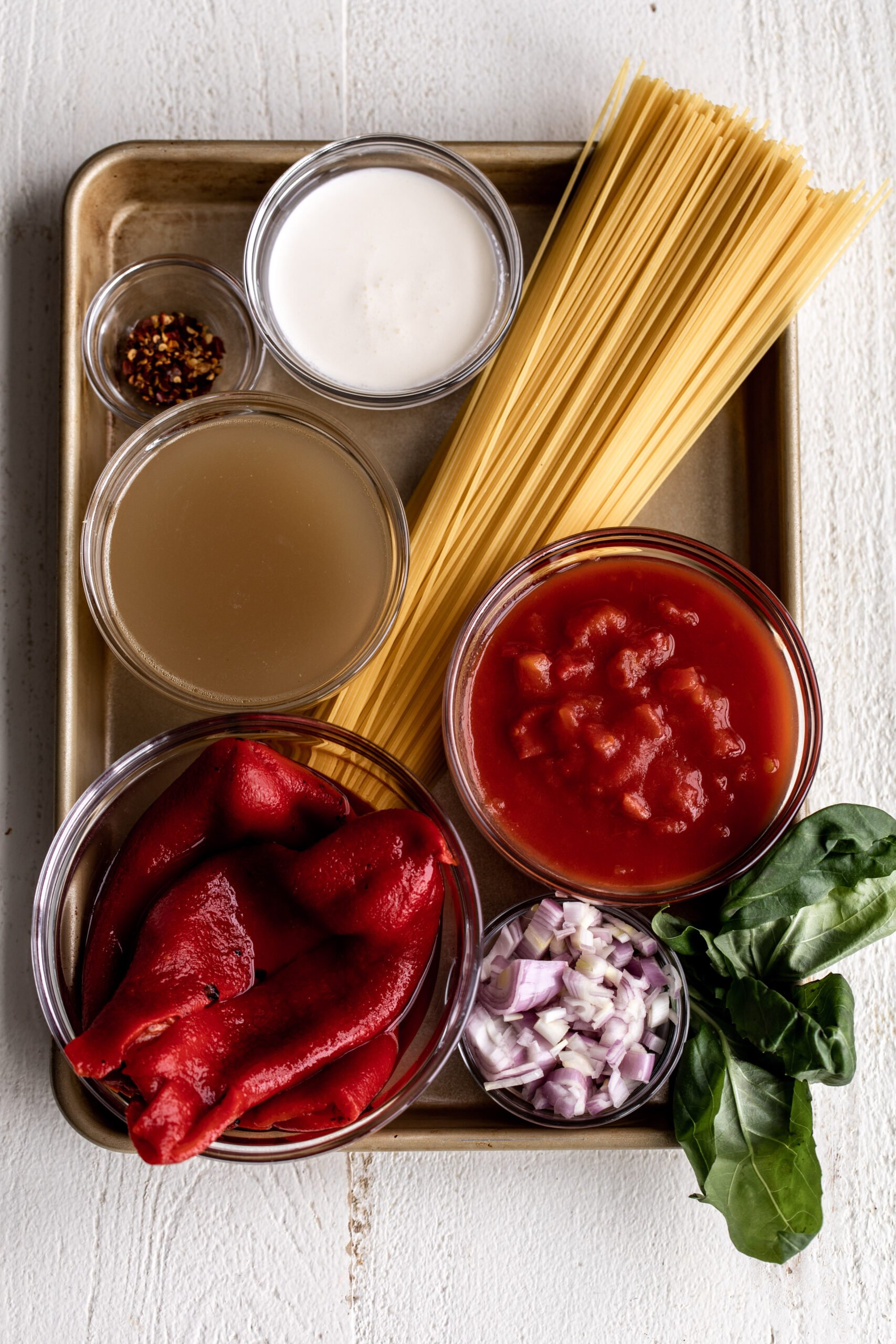 Creamy Roasted Red Pepper Pasta Sauce Cooking with Cocktail Rings