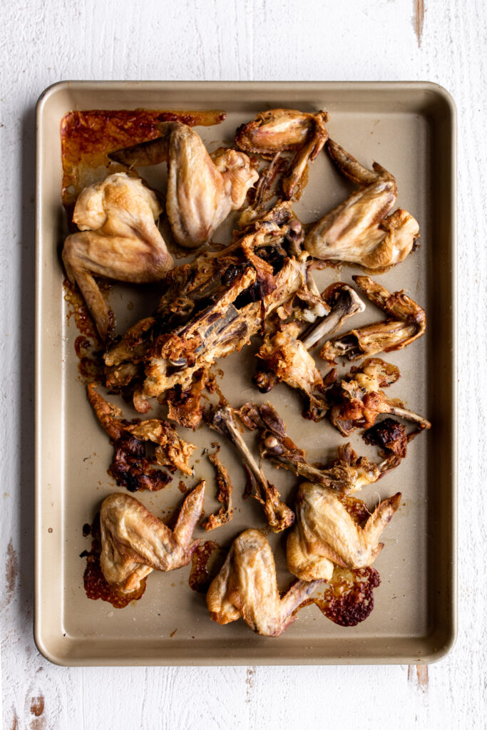 roasted chicken bones