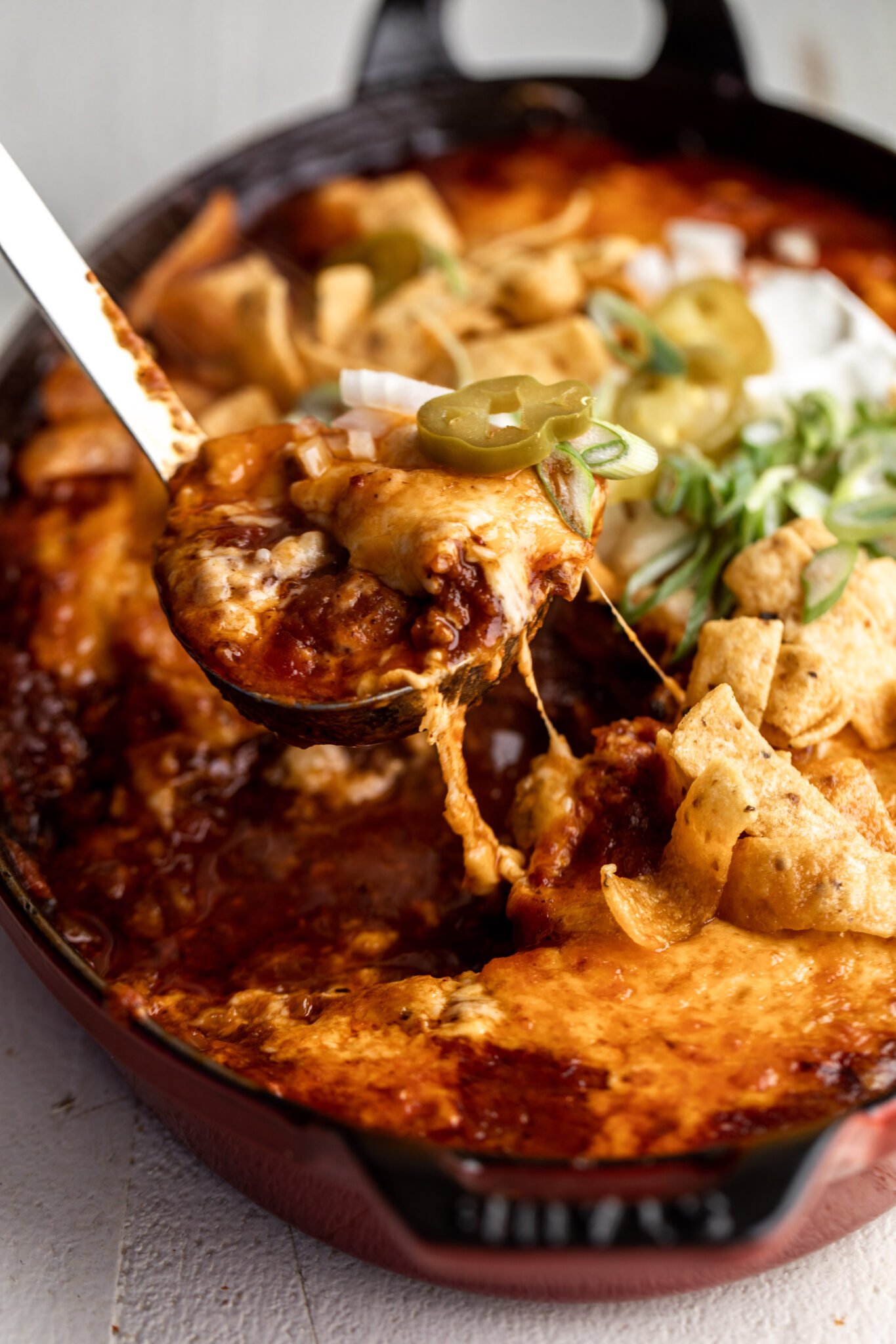 Chili Cheese Frito Pie Cooking with Cocktail Rings