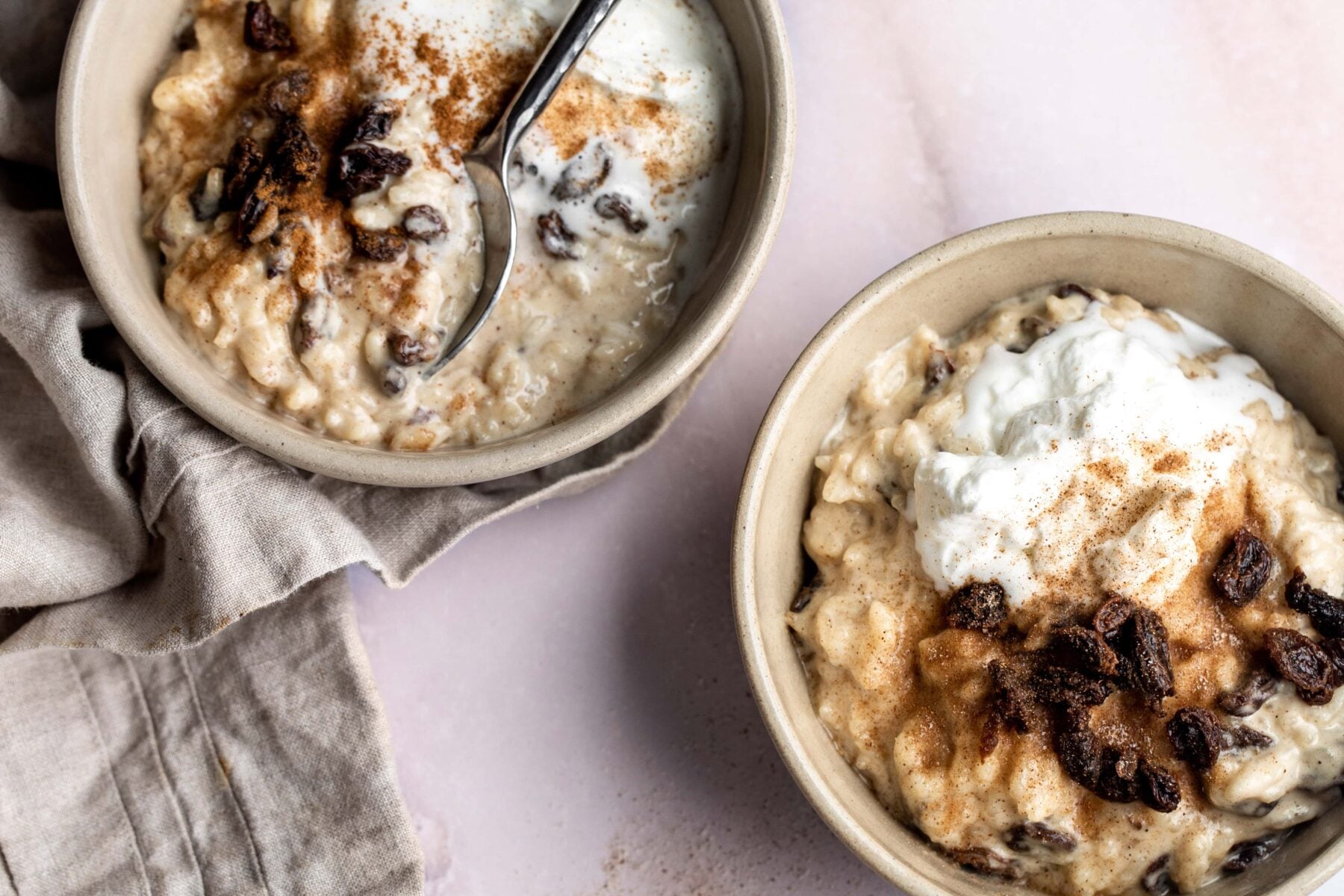 Cinnamon Raisin Rice Pudding Recipe.