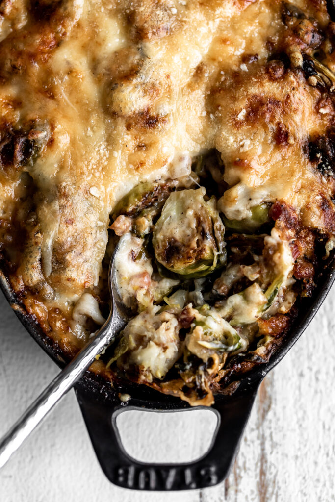 roasted brussels sprouts gratin