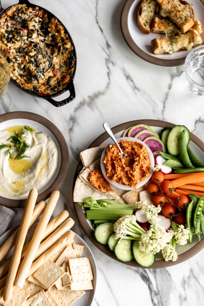 vegetables and biscuits for the Best Dip Recipes