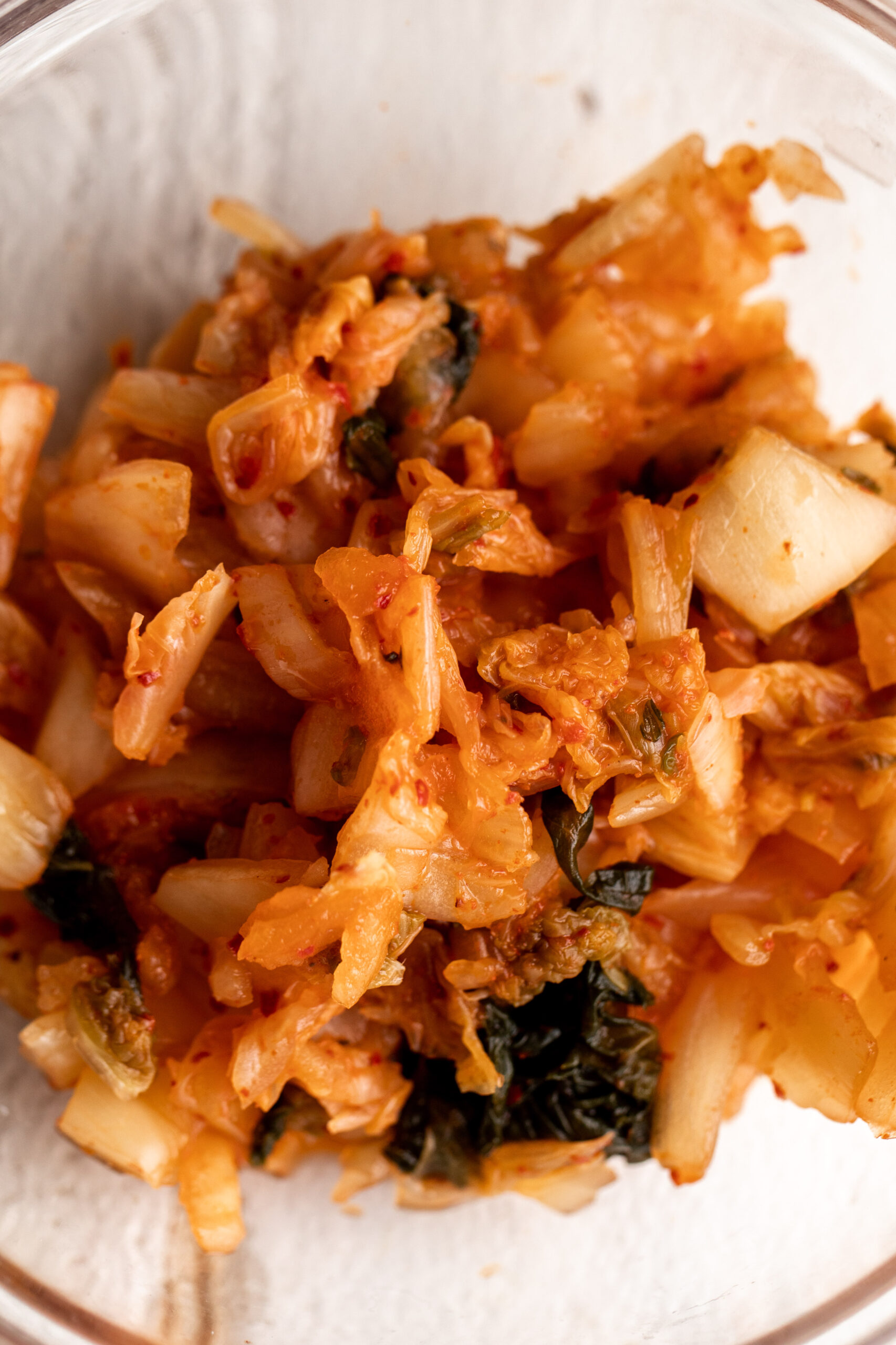 Kimchi Tuna Salad Cooking with Cocktail Rings