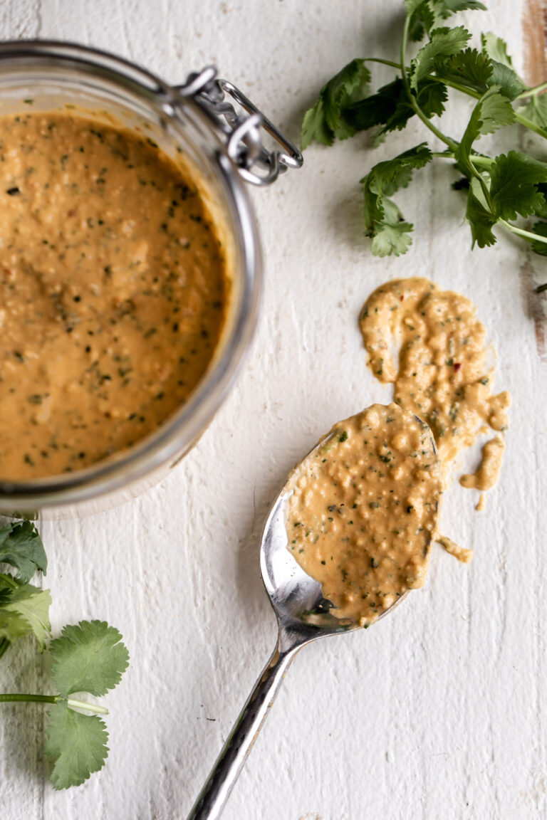 Spicy Cashew Dressing Cooking with Cocktail Rings